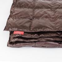 Дорожное пуховое одеяло Kauffmann Travel plaid Dark brown - Интернет-магазин SilkLife