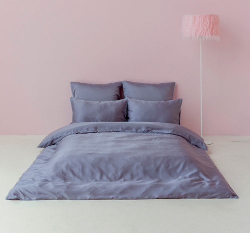 Постельное белье "Тенсель", цвет: холодная лаванда/лазурный - Интернет-магазин SilkLife